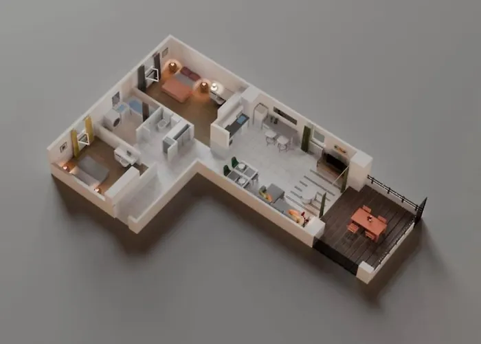 New! 2-bedroom & Parking, Close To Tram & Metro, Terrace Apartamento *